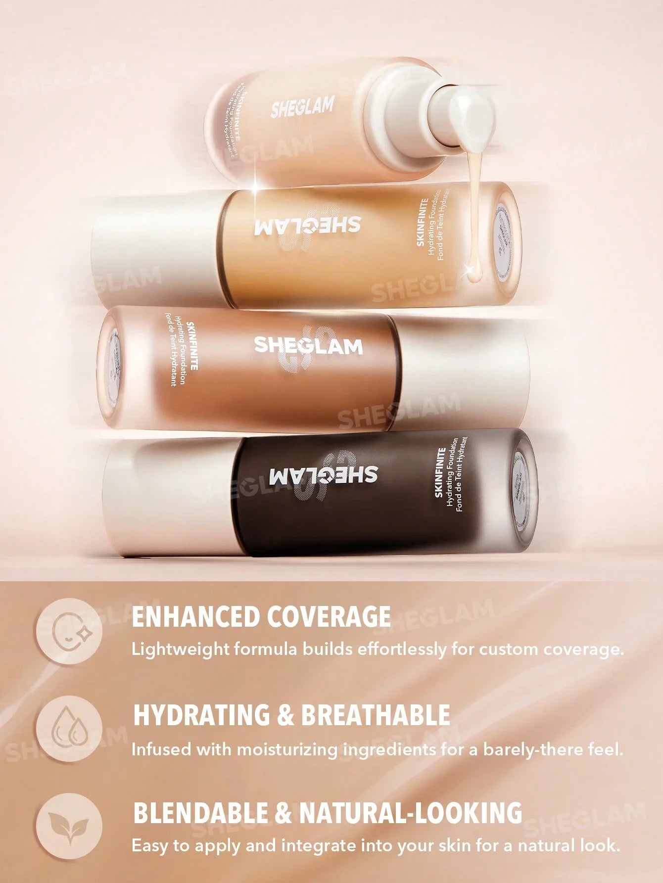 SHEGLAM Base de maquillaje Hidratante Skinfinit