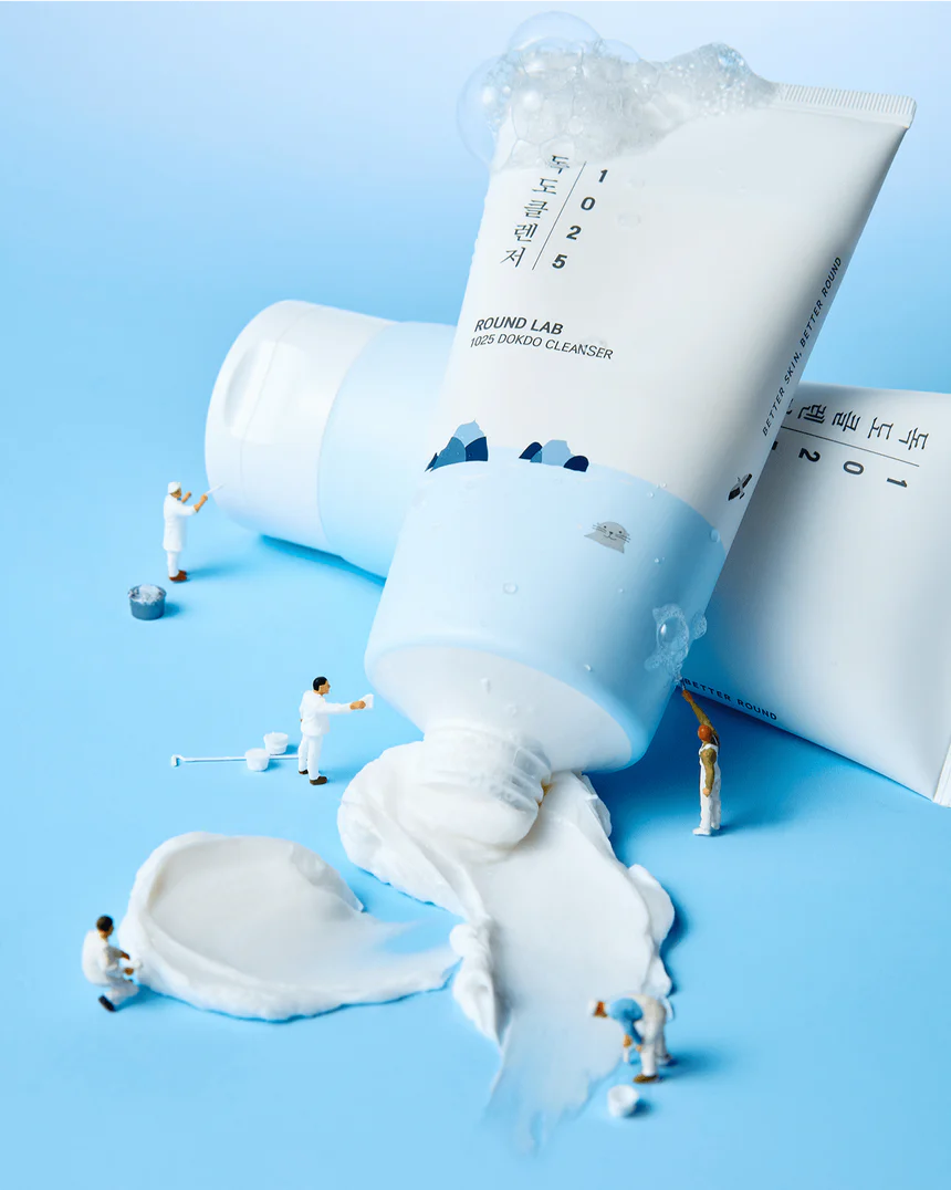 ROUND LAB 1025 Dokdo Cleanser - Limpiador facial de pH bajo para pieles sensibles