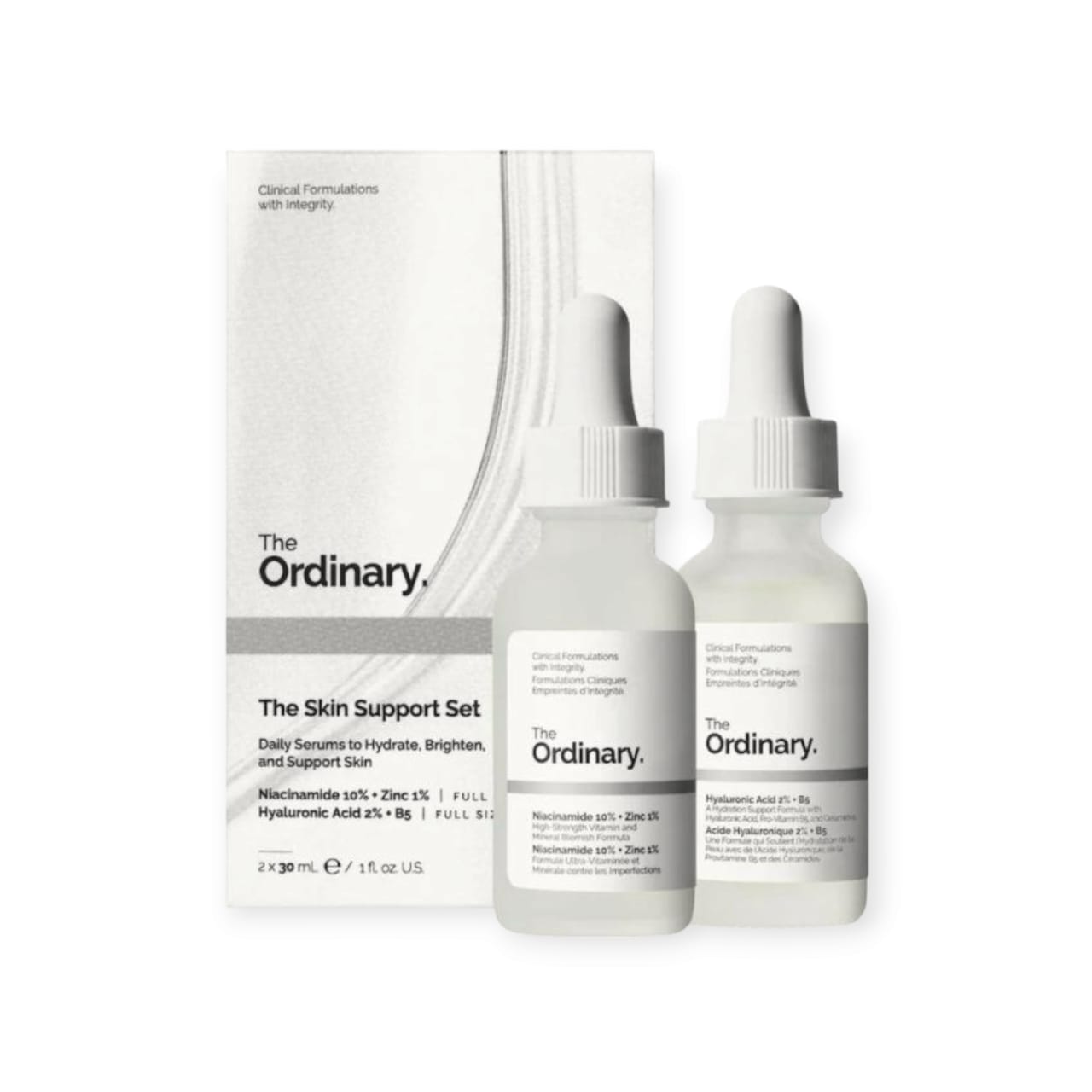 The Ordinary The Skin Set de soporte - Niacinamida + Ácido Hialurónico