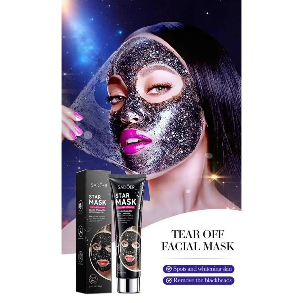 SADOER Mascarilla de Carbón Activo con Colágeno