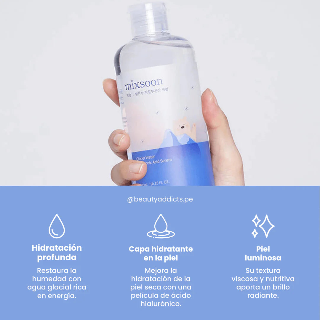 Mixsoon Glacier Water Hyaluronic Acid Serum | Sérum de Ácido Hialurónico 300ml.