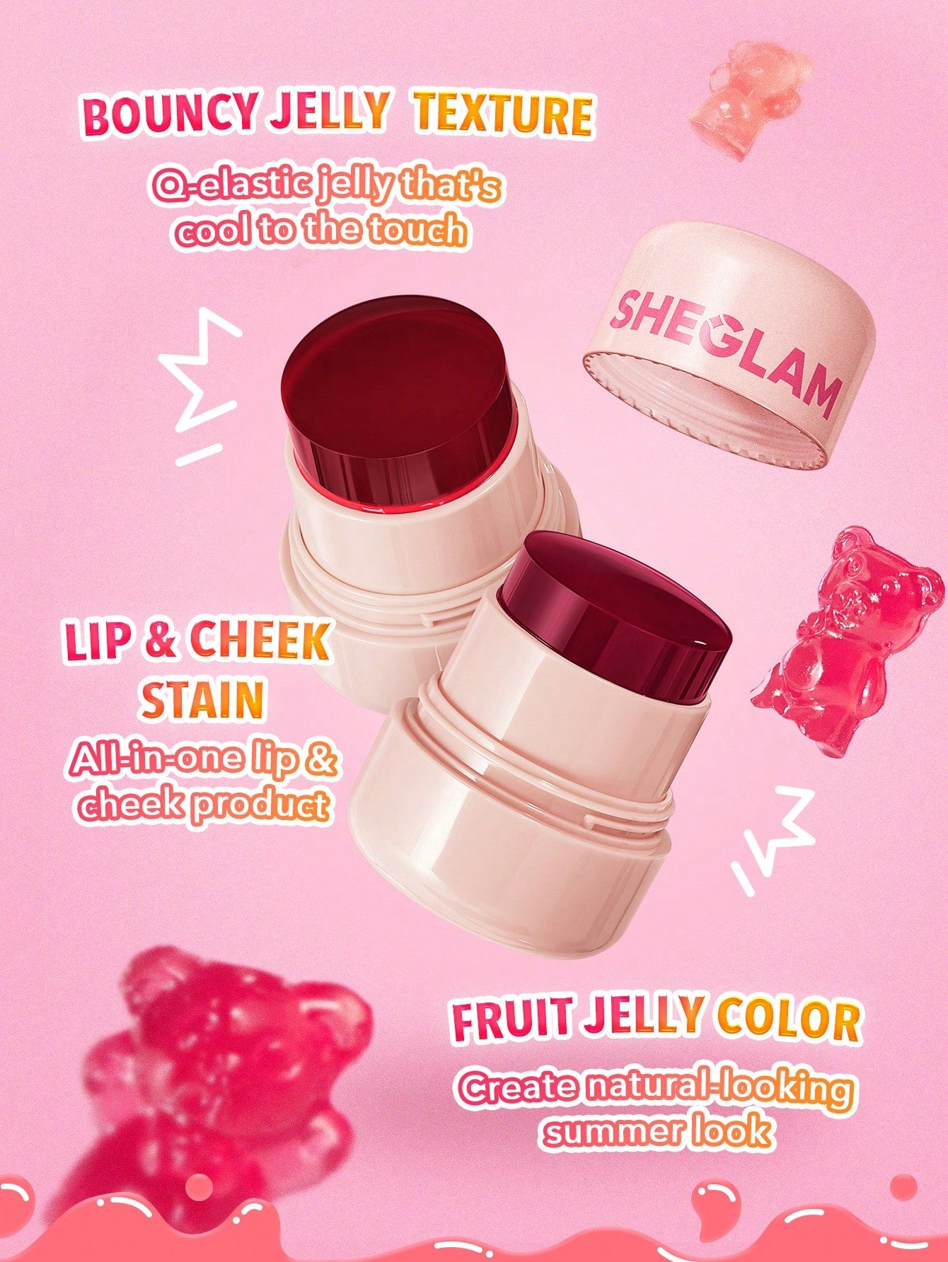 SHEGLAM Tinte hidratante para labios Jelly