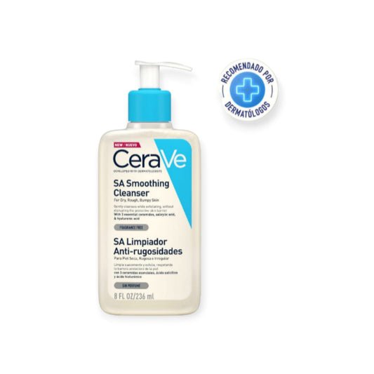 CeraVe SA Gel Limpiador renovador, Anti-Rugosidades con ácido salicílico