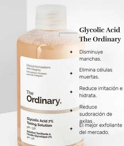 The Ordinary Acido Glicólico 7% Toning solution marca The Ordinary